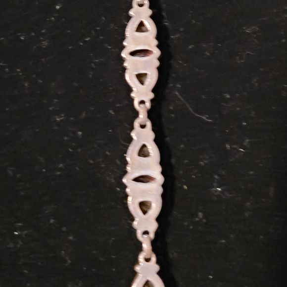 Gorgeous Garnet & Citrine Sterling Silver Bracelet - Picture 3 of 4